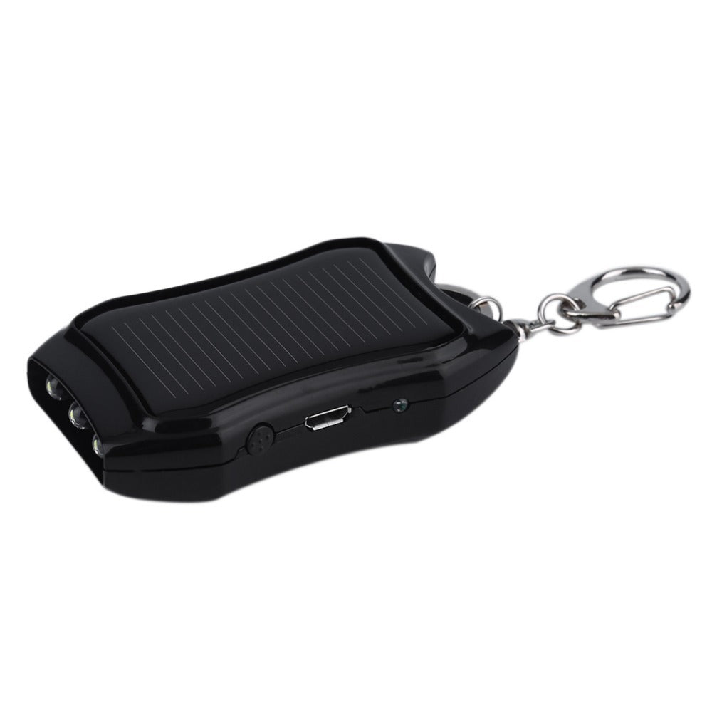 Solar Mobile Phone Power Bank Flashlight Keychain Power