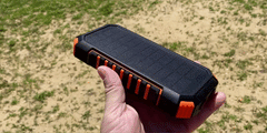 Solar Power Bank Compass 20000mAh Outdoor Mobile Phone Dual Headlights