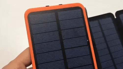 Solar Power Bank Compass 20000mAh Outdoor Mobile Phone Dual Headlights